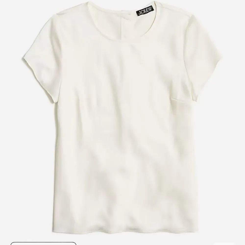 J.Crew Short-sleeve button-back top in everyday crepe